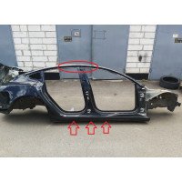 1 Кузов боковая часть правая стоек A/B/C в сборе PBSB с повреждениями Tesla model 3 1073674-S0-B