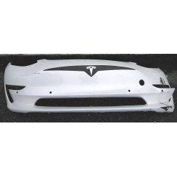 1 Parachoques delantero BLANCO PERLA MULTI-COAT-PPSW con daños Tesla modelo 3 1084168-S3-E