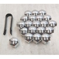 9 Комплект колпачков колесной гайки d19 SILVER 20 штук Tesla all models 1027010
