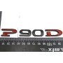 13 Capac portbagaj emblema „P90D” NEGRU ROSU Tesla model S, model S REST, model X 1059268-00-A