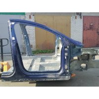 1 Четверть передняя правая стойка А/B с лонжероном и стаканом в сборе Tesla Model X 1073191, 1069431, 1069416