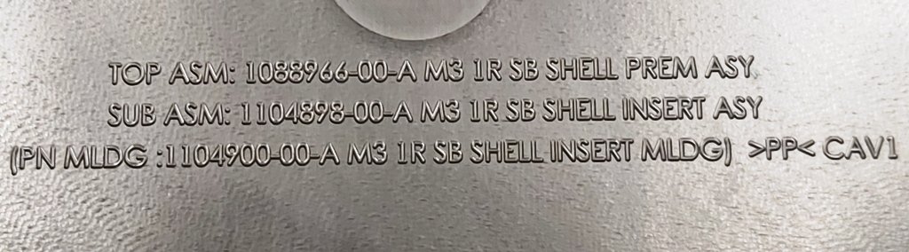 M3 1R SB SHELL PREM ASY damaged Tesla model 3 1088966-00-B