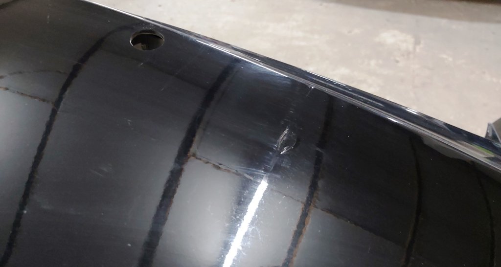 1 Paraurti posteriore per 6 sensori di parcheggio (assemblato) senza catarifrangenti PBSB (danneggiato) Tesla modello 3 1108905-S1-A