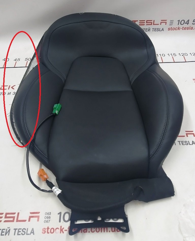 14 1st row seatback trim assembly - right hand - black (damaged) PREM PUR BLACK (повреждение) Tesla Model 3, Model Y 1920673-01-A