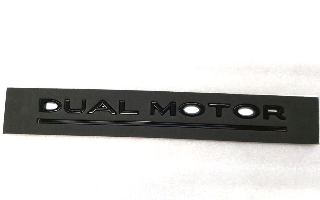 5 Emblema „DUAL MOTOR” capac portbagaj negru lucios Tesla toate modelele 1484849-00-A