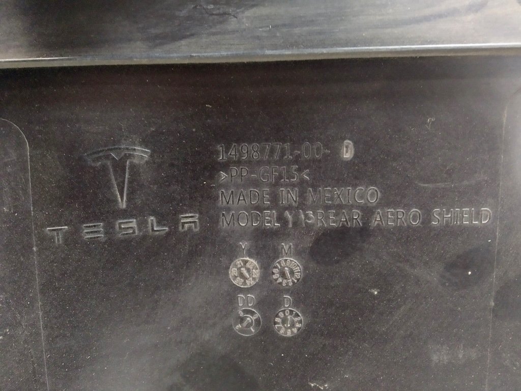 3 Bakre hjälpramsskydd (plast) Tesla Model 3, Model Y 1498771-00-E