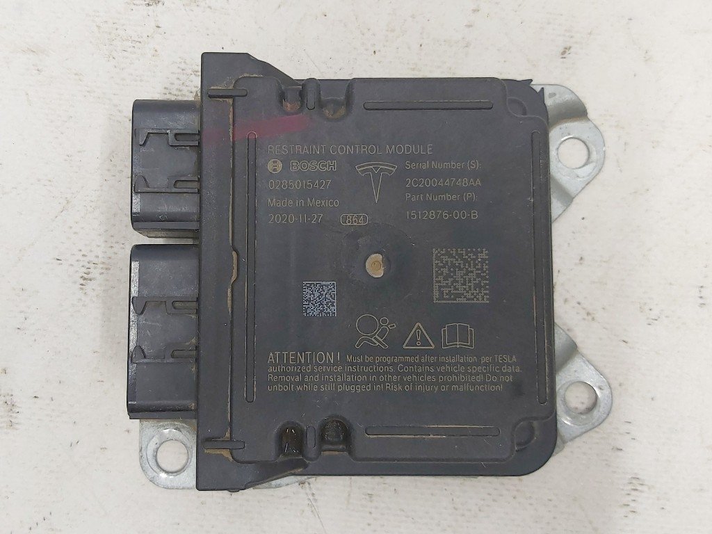 Restraint Control Module - universal AIRBAG Tesla Model S Feb 2021, Model S June 2025, Model X Mar 2021, Model X June 2025, Model 3, Model 3 Jan 2024, Model Y, Model Y Feb 2025 1512876-00-B