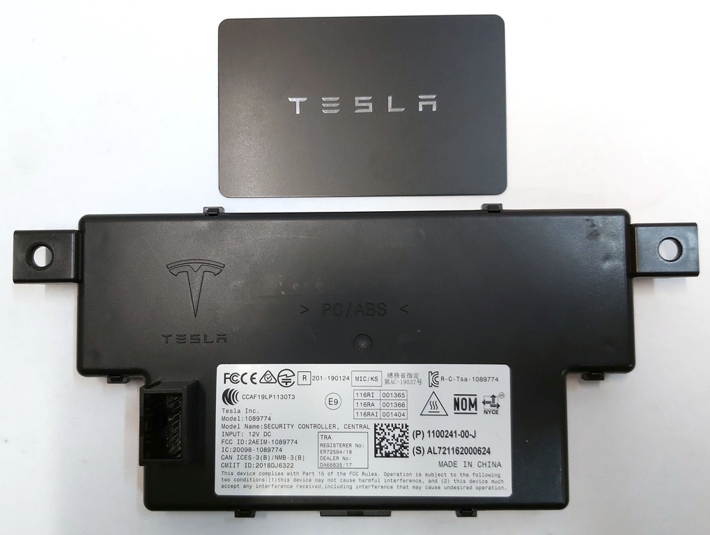 Bausatz Block und elektronischer Schlüssel (Karte) Tesla Modell 3, Modell Y  1100241-00-J