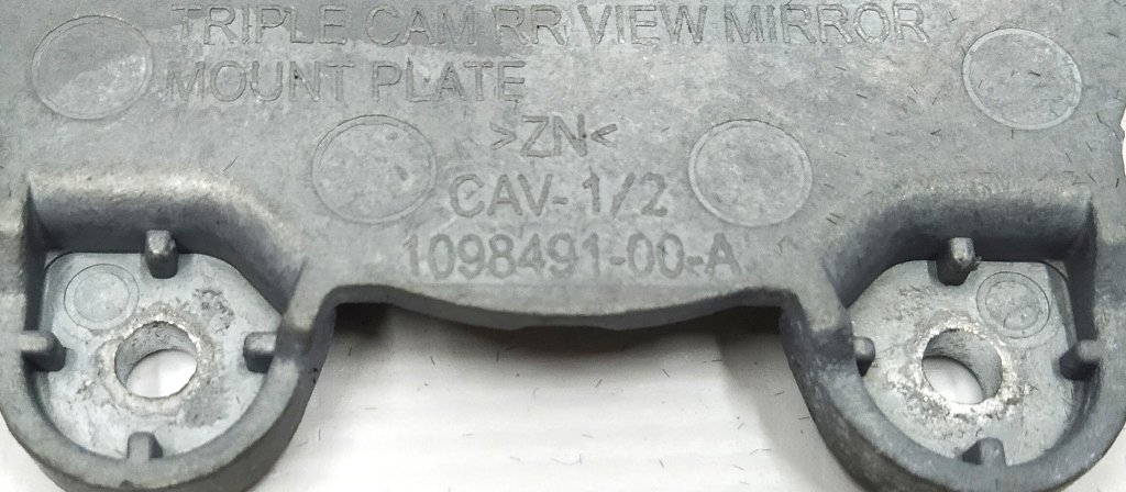 7 后视镜和摄像头安装支架 TRIPLE monoblock Tesla model S REST, model X 1098491-00-C