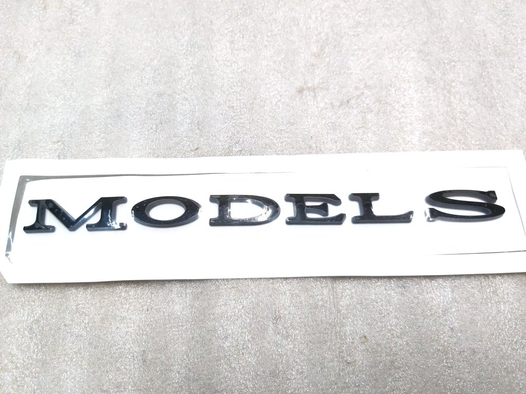 Emblema „Model S” Matte Black Trunk Capac Tesla Model S, Model S REST 1013738-00-C