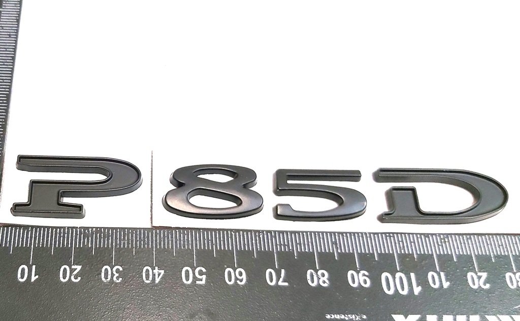 10 Capac portbagaj emblema „P85D” NEGRU Tesla model S, model S REST, model X 1049446-00-A