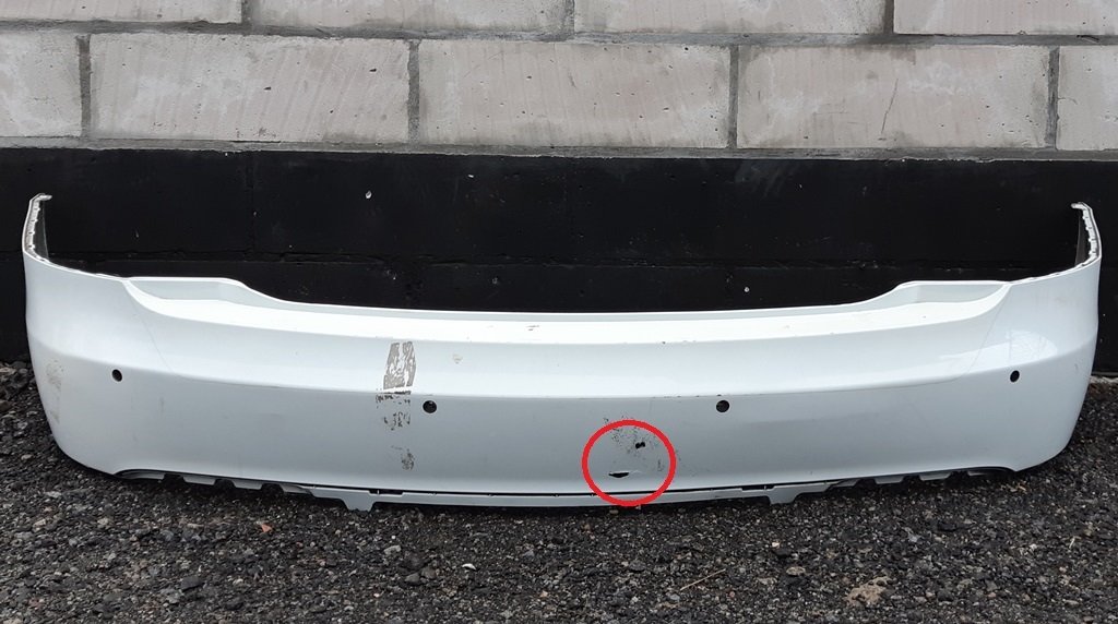 1 Paraurti posteriore per 4 sensori di parcheggio senza staffe sensori di parcheggio PBCW (danneggiato) Tesla modello S 1068750-00-A