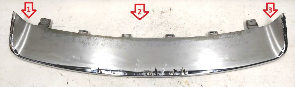 17 Накладка декоративная бампера заднего (хром) (с повреждением) Tesla model S 6009004-00-C