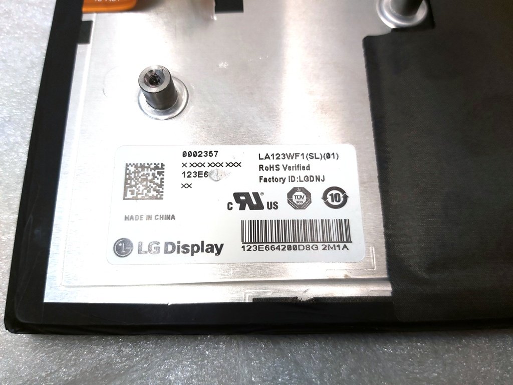 1 Zobrazení pomocného monitoru LA123WF1SL01 Tesla Model S, Model S Rest, Model X 1004788-00