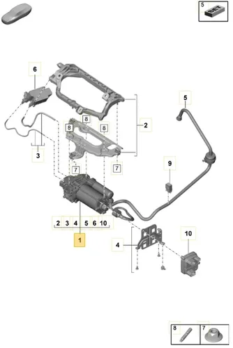 Опора пружинна у зборі Porsche Taycan 9J1616199