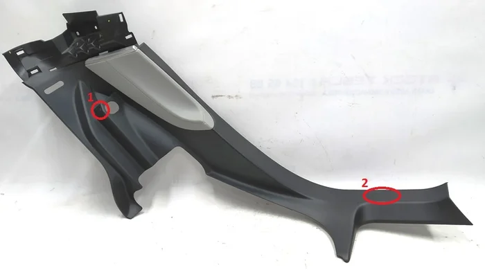 17 ASY C-PLR TRIM LOWER LH PVC GREY with damage Tesla model S 1002534-09-H