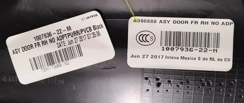 3 Карта дверей передньої правої у зборі PURB/PVCB/PVCB BLACK (з пошкодженням) Tesla model S, model S REST 1007936-22-M