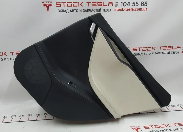 4 Conjunto da placa da porta traseira direita PURB/G/PUR13/PVCB CREAM PREM (danificado) Tesla modelo S REST 1008105-52-L