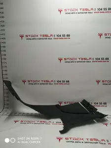 17 Acabamento da coluna C inferior direito Couro Preto Tesla modelo S 1008334-08-H