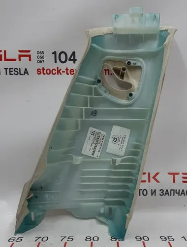 15 B-pillar trim upper left white textile Tesla model S, model S REST 1021612-01-A