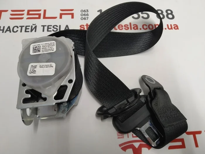 1 Sikkerhedssele 2. række sæder venstre/højre (SORT) (til restaurering) Tesla model S REST 1023136-05-D