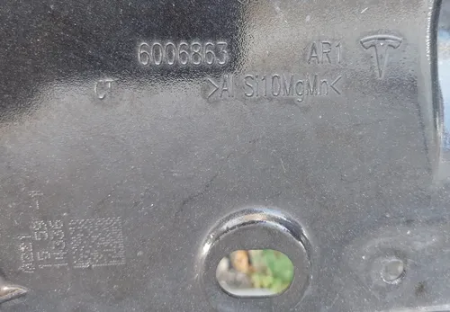 Longarina dianteira direita, vidro, prateleira lateral AWD Tesla Modelo S, Modelo S REST 1024205-S0-L