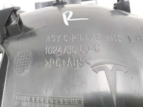 20 1024730-00-C Pillar-C 안전 벨트 패드 왼쪽 Tesla 모델 S REST 1024730-00-C