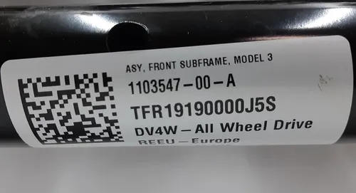 Przednia rama pomocnicza NOWA Tesla model 3 1044521-00-N