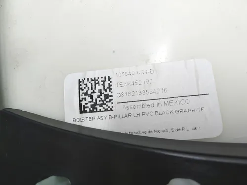 14 Garniture de montant B en bas à gauche BLACK GRAPH Tesla modèle S REST 1024631-S1-G