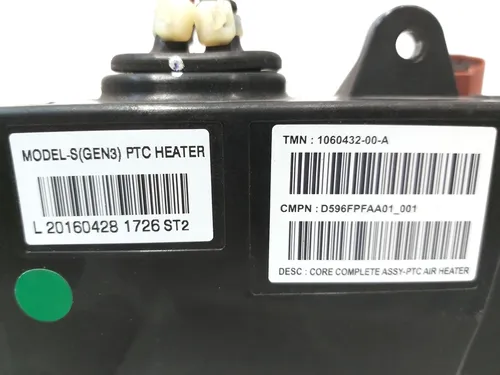 Fogão de aquecimento de elementos da cabine (Gen3) Tesla Model S Rest, Modelo X 1060432-00-E