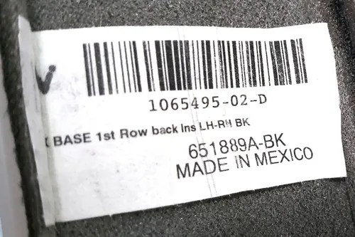 Обшивка спинки сиденья 1-го ряда с подогревом X TXT SEAT с наполнителем Tesla model S REST 1065495-02-D