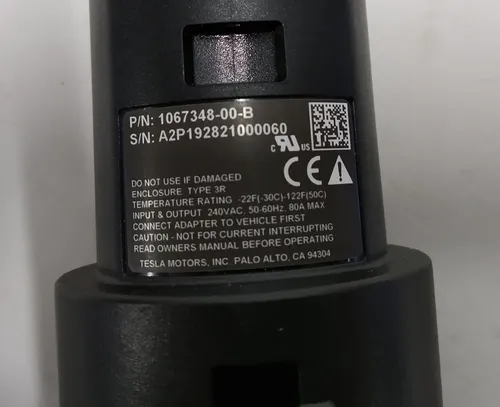 2 Адаптер зарядки J1772 NEW Tesla model S, model S REST, model X, model 3, model Y 1067348-00-B