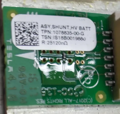 Högspänningsbatterishuntenhet Tesla modell 3, modell Y 1078835-00-G