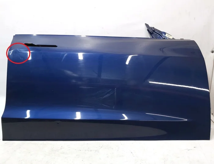 Двері передні праві (метал) PPSB з ущільнювачем з пошкодженням Tesla model 3 1081420-E0-C