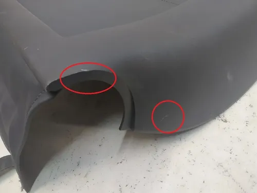 Cubierta de almohadilla trasera de asiento de 1ra fila con daño Tesla modelo 3, modelo Y 1088966-00-B