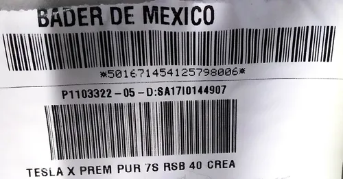 7 Ryglænsbeklædning til enkelt højre sæde 2. række PUR CRM (beskadiget) Tesla model X 2345616-03-A