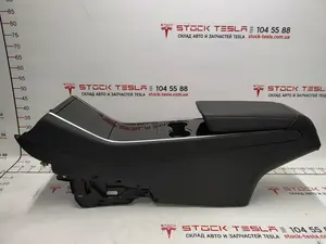 1 Midterkonsolmontage Sort armlæn Kopholder Plast Sort uden telefonbeslag og interaktionsenhed, USB Tesla model 3 1087900-00-E