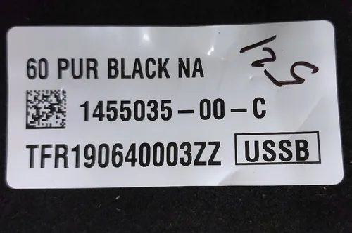 2e rij PRM PUR BLK Beschadigde dubbele rugleuningbekleding Tesla model 3 1455035-00-C