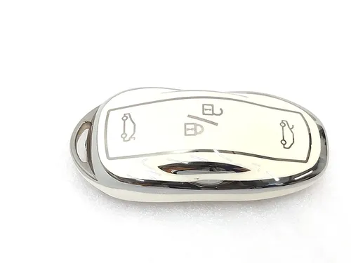 Чохол захисний для ключа (брелока) відкриття автомобіля SILVER WHITE Tesla all models (крім Model X, Model X Mar 2021) 1819445-00-B