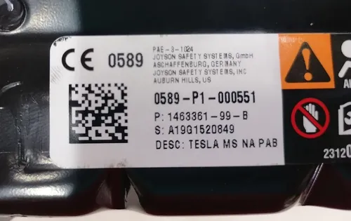 Подушка безпеки пасажира (торпедо) Tesla model S, REST 1463361-00-B