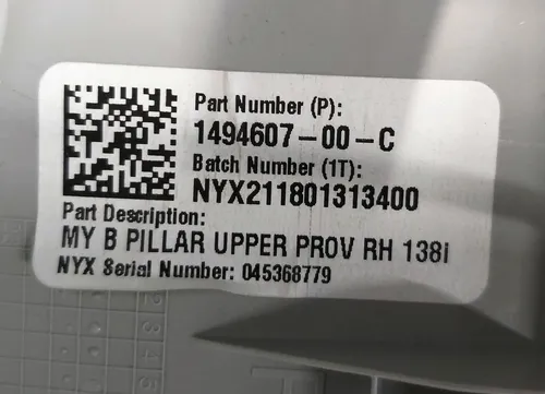 Накладка стійки B верхня права Tesla Model Y 1626929-02-E