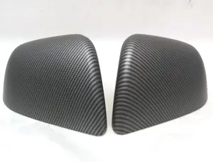 Conjunto de capas de espelhos externos para concha de fibra de carbono fosca Tesla modelo Y 1495593-1495594