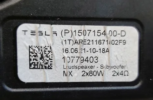 Subwoofer Tesla Model Y 1507154-00-D