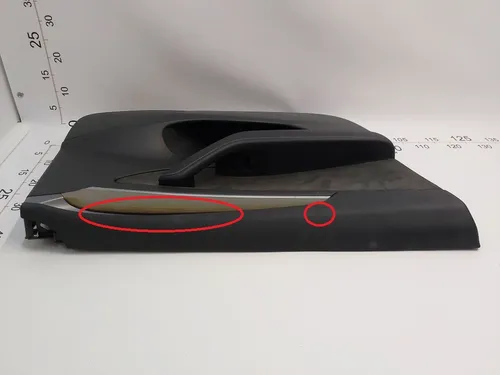 Dveře předního levého levého černého dřeva Decor Tella143303 s poškozením Tesla Model 3 1588126-01-D x