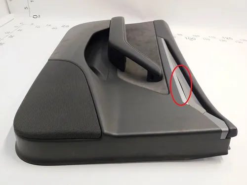 Dveře předního levého levého černého dřeva Decor Tella143303 s poškozením Tesla Model 3 1588126-01-D x