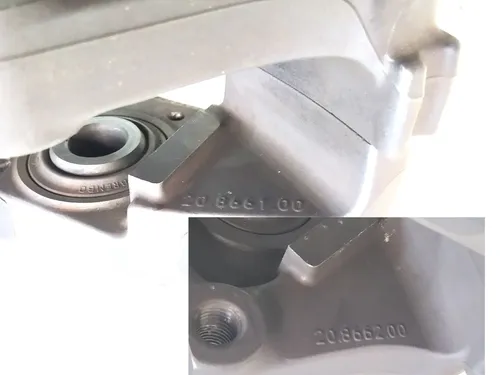 左リアブレーキキャリパー Brembo (イタリア) 20.8661.00 Tesla Model S、Model S REST、Model X 1042641、1027643、1007888