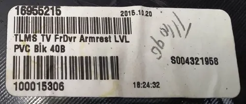 35 Türkartentasche vorn links PVC BLK 40B (Leder feinnarbig, ohne Zusatzbeleuchtung) Tesla Model S, Model S REST 1002960-01-J