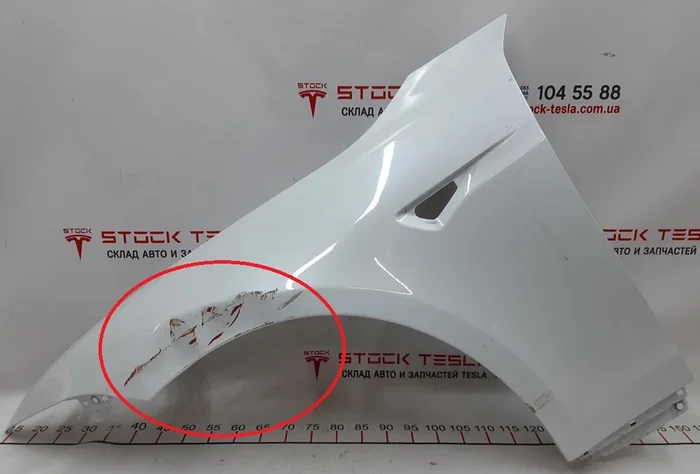 2 Přední levý blatník PPSW poškozený Tesla model S, model S REST 6008022-11-D