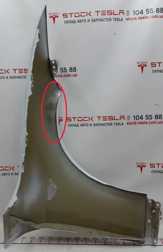 2 Přední levý blatník PPSW poškozený Tesla model S, model S REST 6008022-11-D