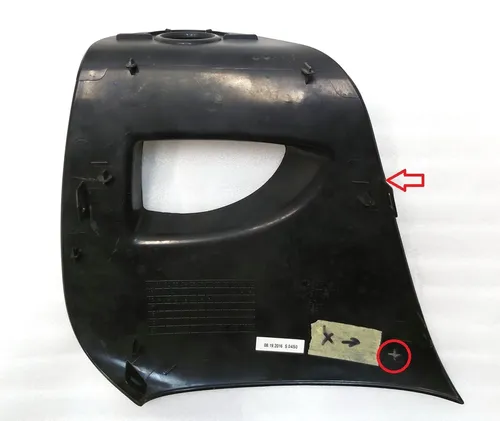 Ozdobné lemování sedadel 2. řada vlevo dole Tesla model X 1069164-00-A